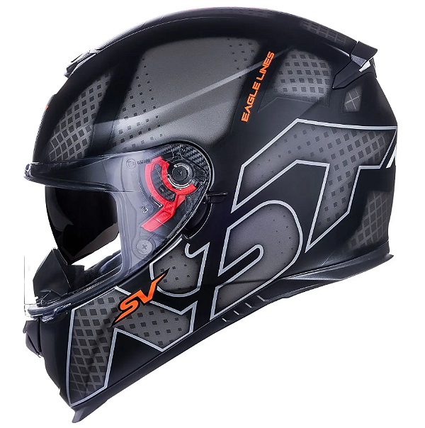 CAPACETE ASX EAGLE SV LINES FOSCO PRETO/PRATA/GRAFITE