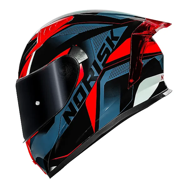 NORISK CAPACETE FLOW PULSE BLUE/RED
