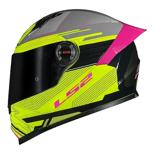 LS2 CAPACETE FF358 S DIGITAL BLK/YELLOW