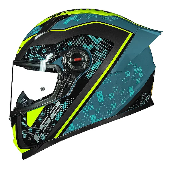 LS2 CAPACETE FF358 S STRIKER BLUE/HV YELLOW 56/S