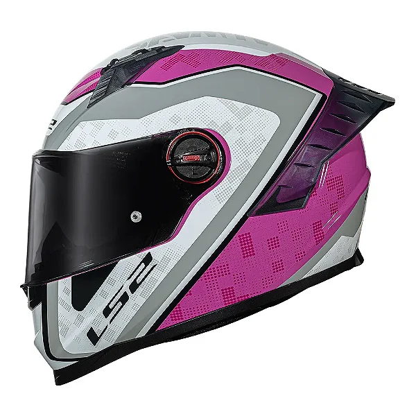 LS2 CAPACETE FF358 PRO STRIKER PINK/GREY