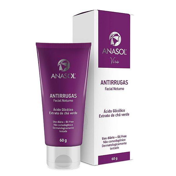 Creme Facial Antirrugas Noturno Anasol - Ácido Glicólico 60g