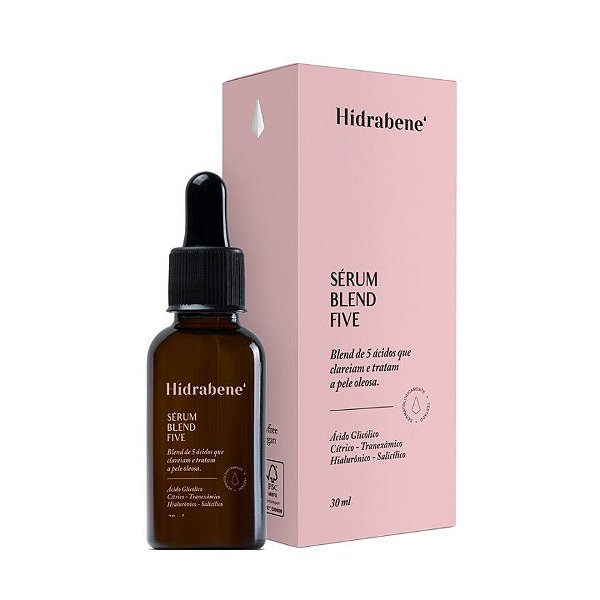 Sérum Blend Five 5 Em 1 Hidrabene Pele Oleosa E Acneica 30ml - Unix  Cosméticos | Cuidado facial e corporal