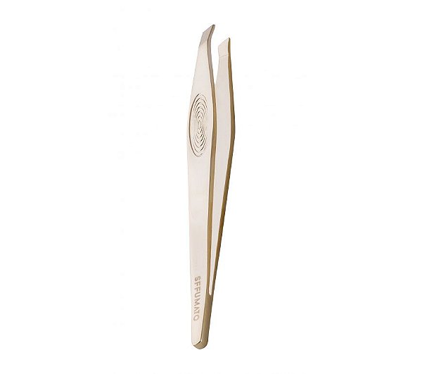 Pinça De Sobrancelhas Profissional Chanfrada Aço Inoxidável Ref 504 - Sffumato