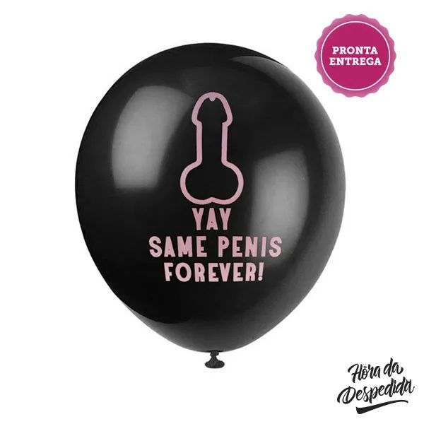 Kit 4 Balões Yay Same Penis Forever Preto