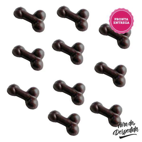 Kit 10 Chocolates Pequenos Divertidos em Formato de Penis