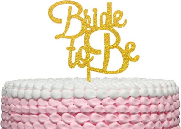 Topper de Bolo Bride to Be Dourado