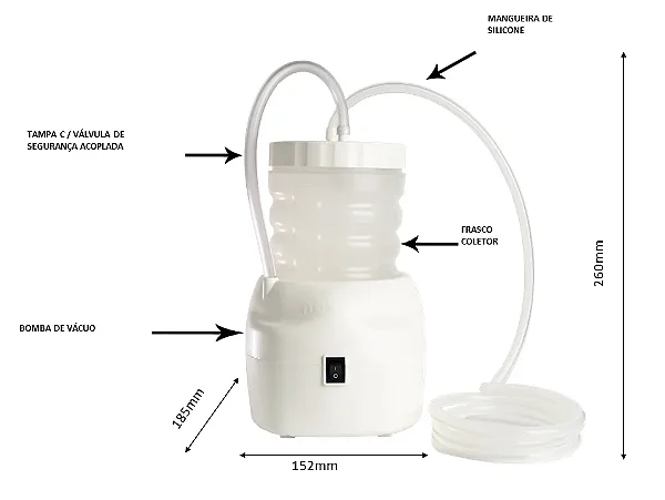 ASPIRADOR SUGADOR DE SECR. E SANG. - 1,3L