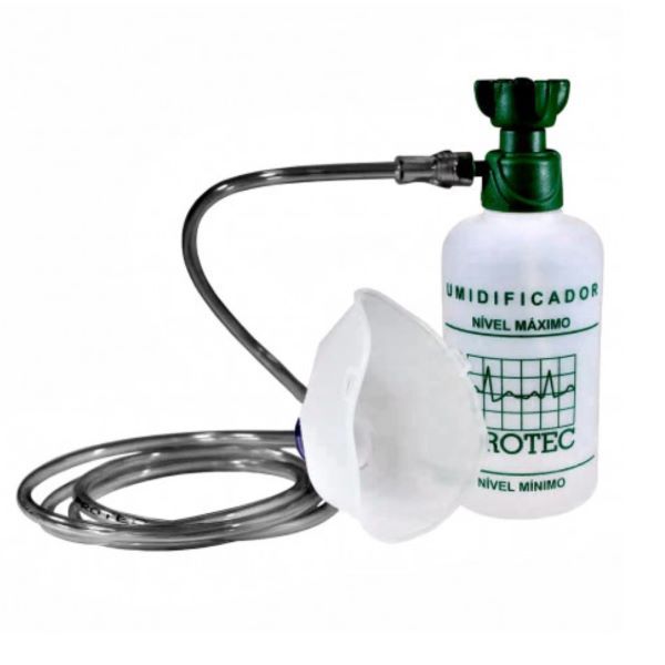 KIT UMIDIFICADOR FRASCO 250 ML O2 C/EXT E MASC AD