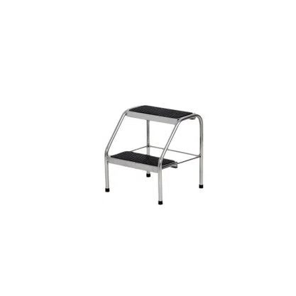 ESCADA 2 DEGRAUS ANTIDERRAP. LUXO INOX