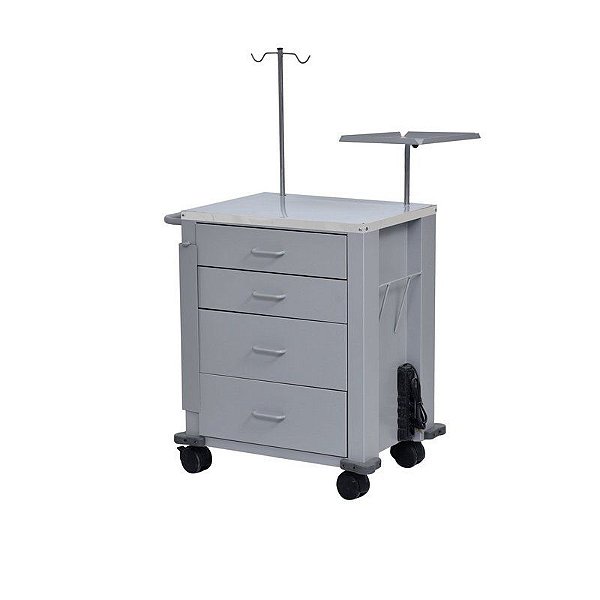 CARRO DE EMERGENCIA C/ 4 GAVETAS 0,57X0,52X1,04M