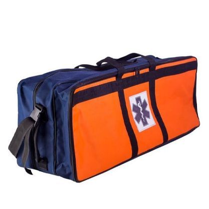 BOLSA RESGATE AZUL E LARANJA TAM G - VAZIA