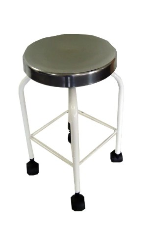 BANCO GIRATORIO ASSENTO INOX C/ RODIZIO