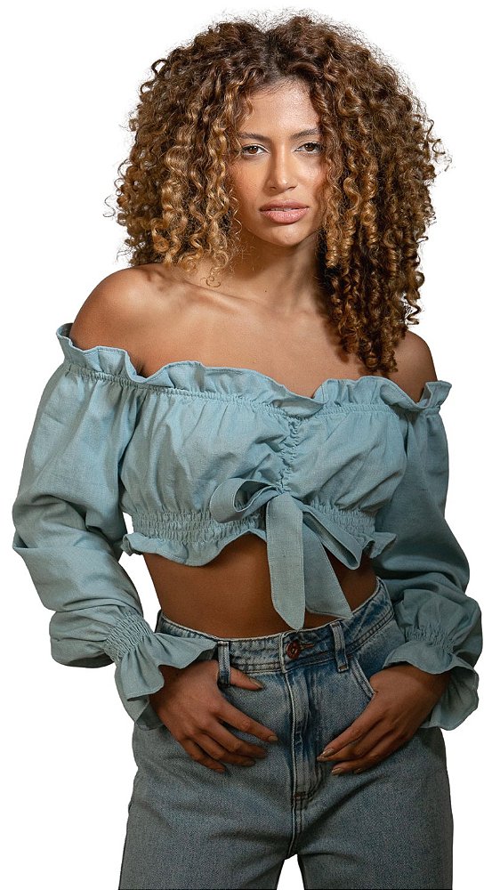 CROPPED BABALU BLUE