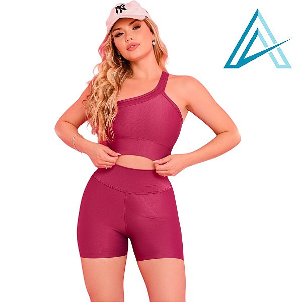 Conjunto Use Aptitude Limited Wonder Top Nula Manga Short Viena