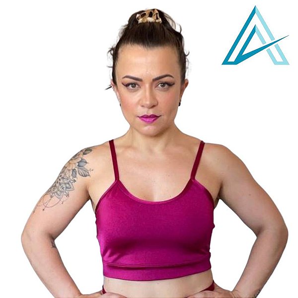 Cropped Use Aptitude Attack Trilobal Alcinha Magenta