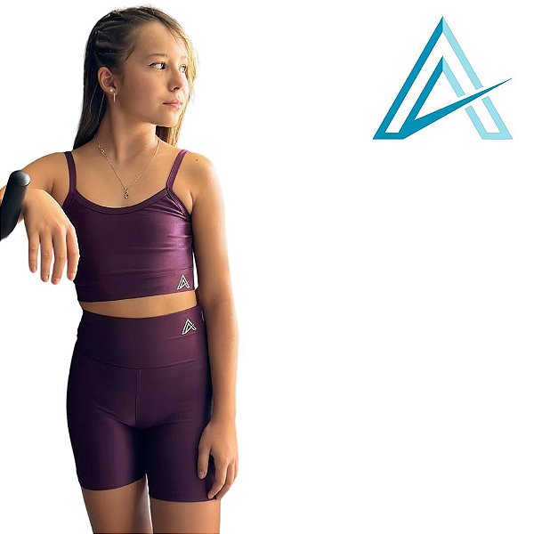 Conjunto Use Aptitude Teen Top Alcinha Wonder Short Uva