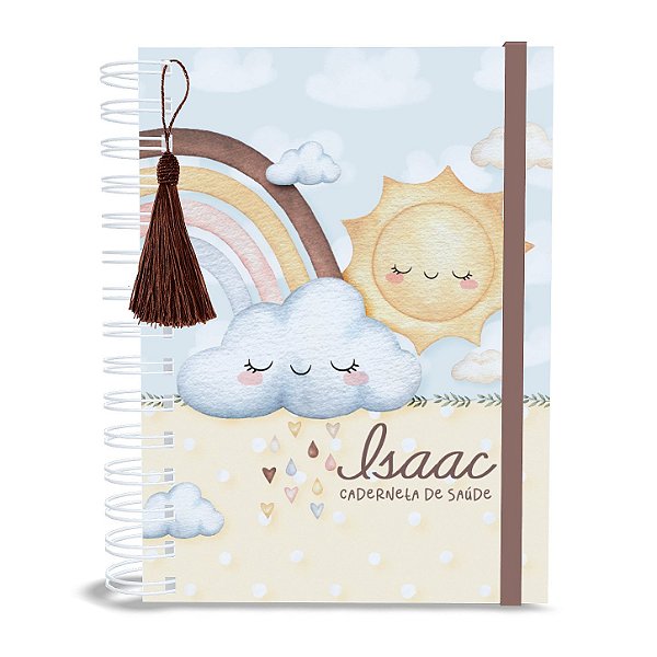 Caderneta de Saúde A5 Personalizada Chuva de Amor Menino