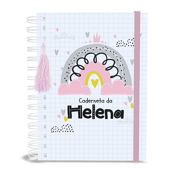 Caderneta de Saúde A5 Personalizada Arco íris Menina