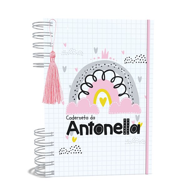 Caderneta de Saúde A5 Personalizada Arco íris Menina