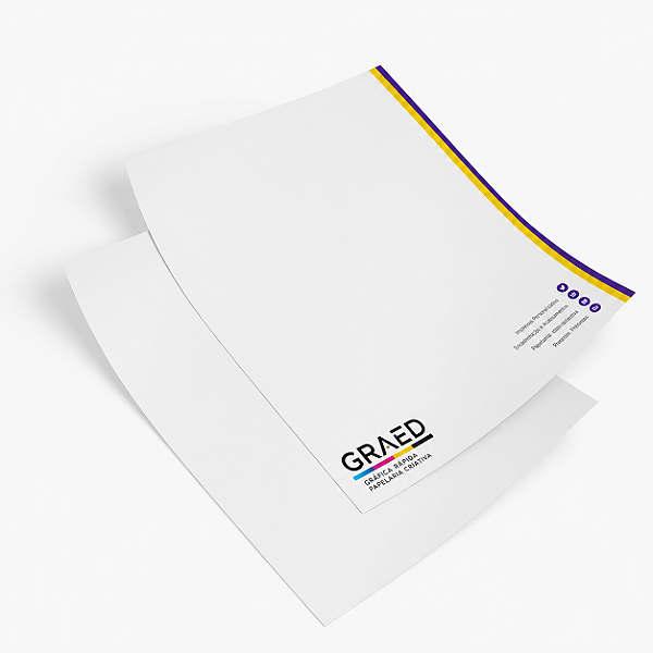 Papel Timbrado A4 21x29cm Offset 90g 4x0