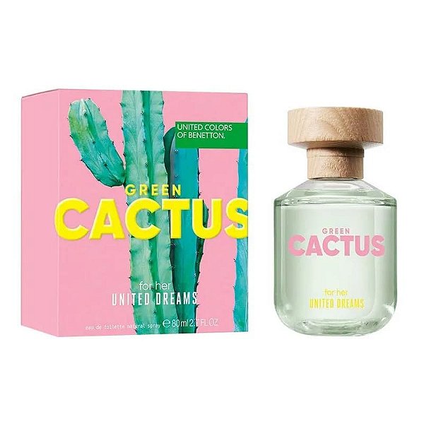 Green Cactus For Her Benetton Feminino EDT 80ml Selo Adipec