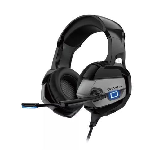 HEADSET GAMER COM MICROFONE DN103 PRETO E PRATA - DRAXEN