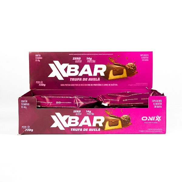 Barra de Proteína Sabor Trufa de Avelã - Display c/ 18 und. de 40g