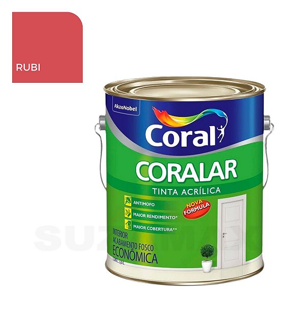 Tinta Acrílica Rubi Coralar 3,6L