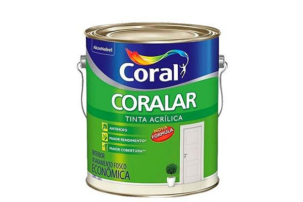 Tinta Acrilica Branca Coralar 3,6L