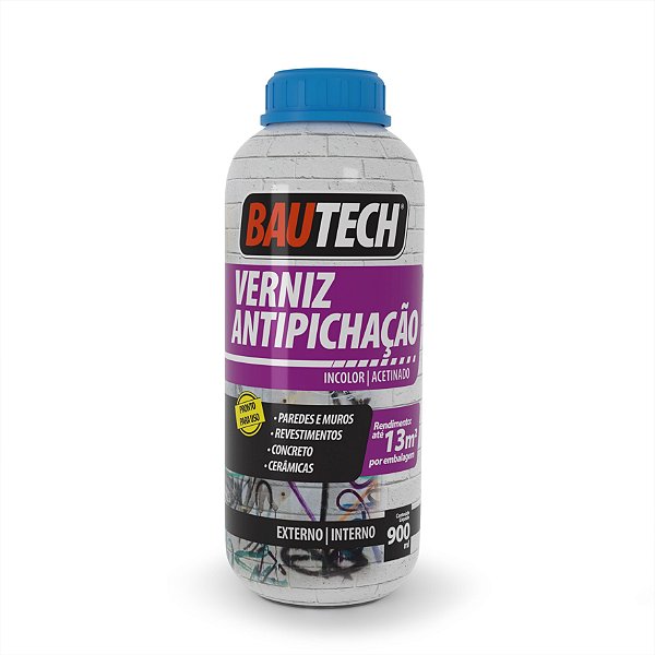 Verniz Antipichação Bautech 900ml Paredes Muros Fachadas