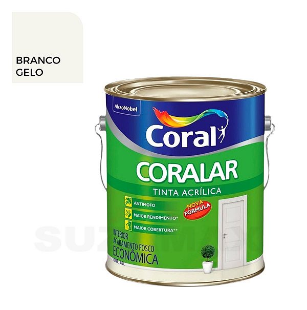 Tinta Acrílica Branco Gelo Coralar 3,6L