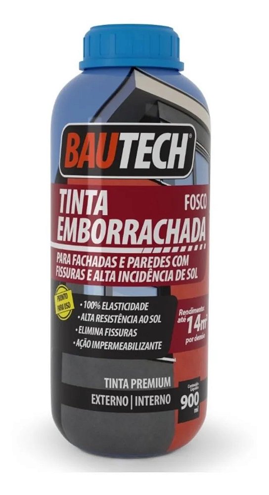 Tinta emborrachada Fosca 900ml Bautech Paredes Fissura