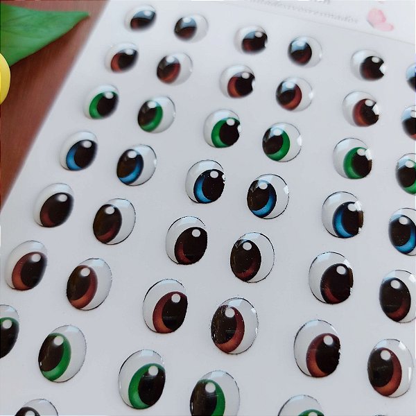 Olho Resinado MC004 - Cores Castanho Escuro, Castanho Claro, Verde e Azul