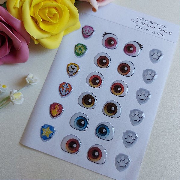 Olhos e S­mbolos Adesivos Resinados MC0181
