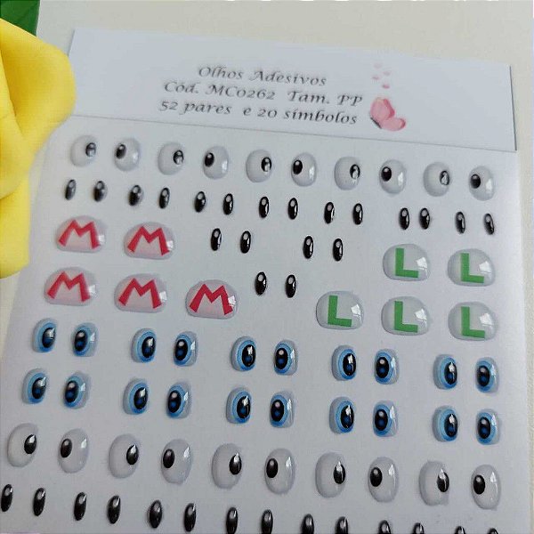 Olhos e s­ímbolos Adesivos Resinados MC0262 PP
