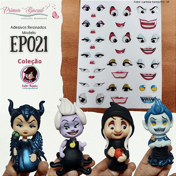 Adesivo Resinado - EP021 - Vilões - Coleção Ester Paixão