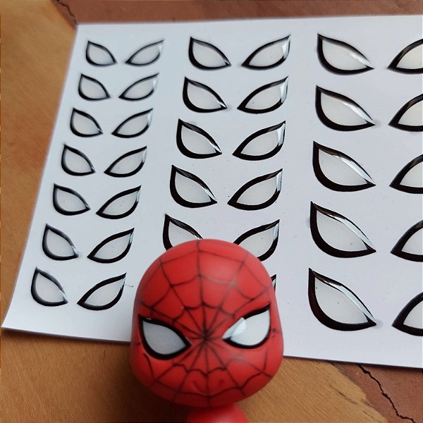 Olhos Adesivos Resinados MC0219 - Homem Aranha
