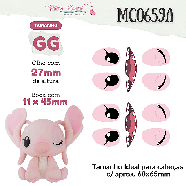 Adesivos Resinados MC0659 A - Rosa - Olhos e Bocas