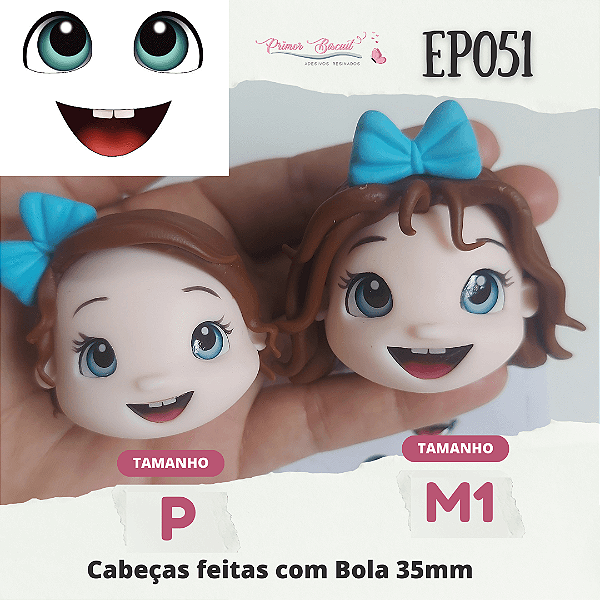 Adesivos Resinados - EP51 Olho e Boca - Coleção Ester Paixão - Olho Azul