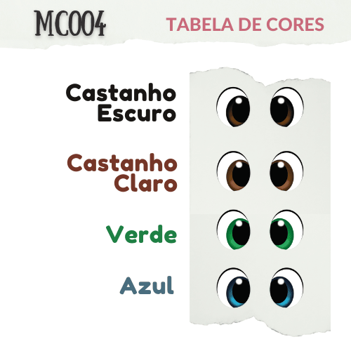 Olhos Adesivos Resinados - MC004U - Cores Únicas