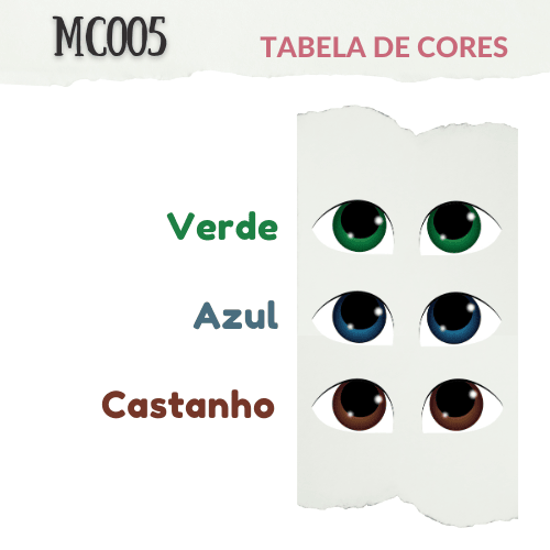 Olhos Adesivos Resinados - MC005U - Cores Únicas