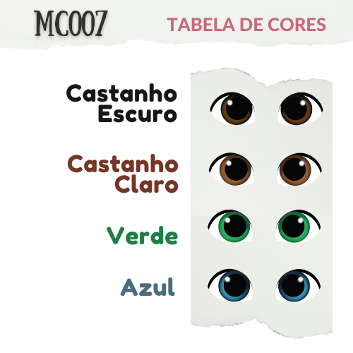 Olhos Adesivos Resinados - MC007U - Cores Únicas