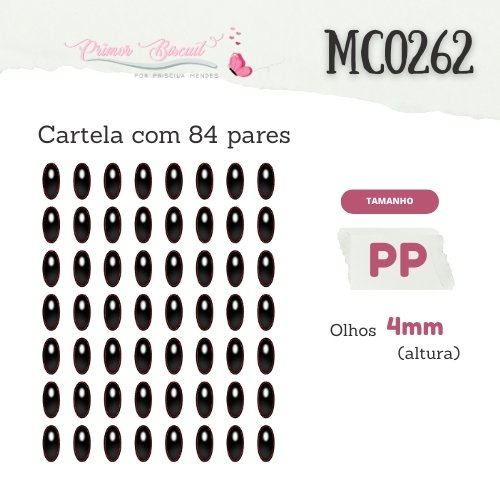 Olhos e s­ímbolos Adesivos Resinados MC0262U PP