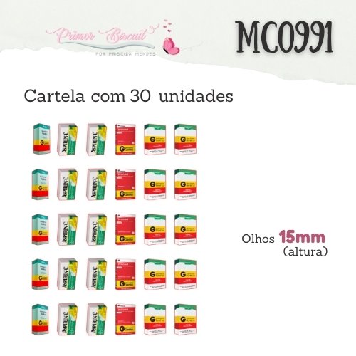 Sí­mbolos Adesivos Resinados MC0991 - Remédios