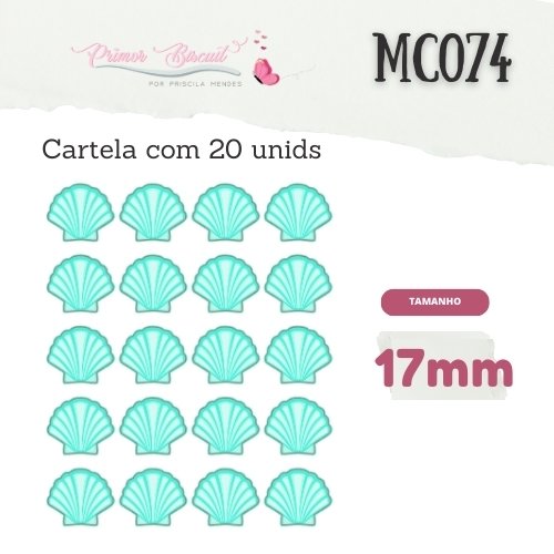 Adesivos Resinados - MC074 - Conchas 17mm - Cor única