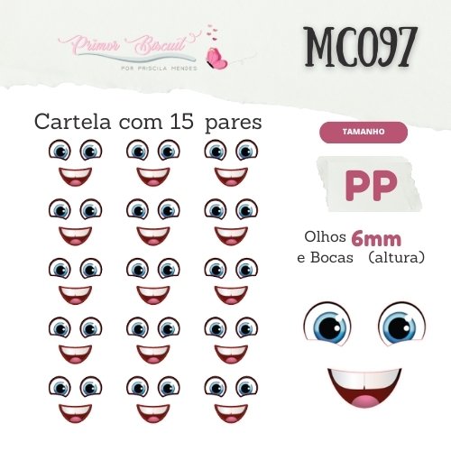 Adesivos Resinados - MC097 Olhos e boca - Trem Thomas