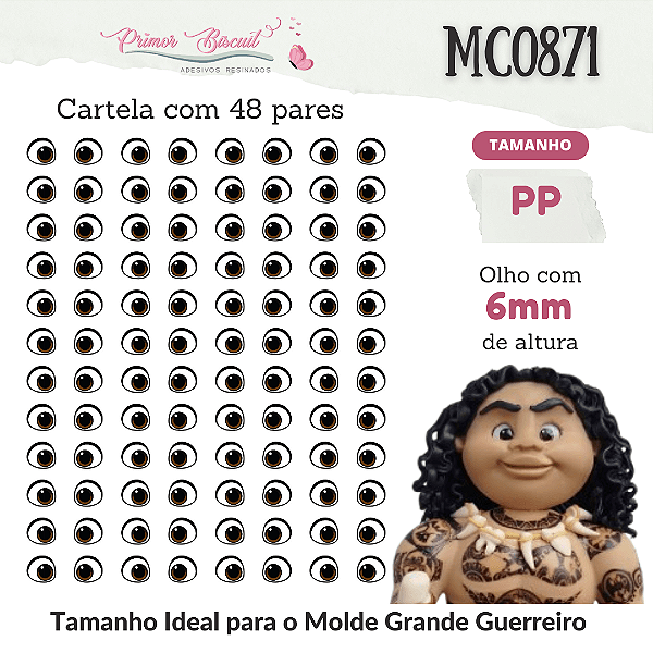 Olhos Adesivos Resinados MC0871