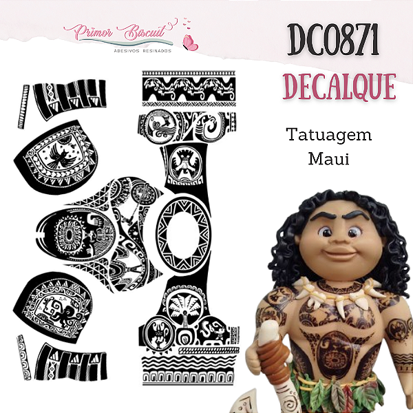 Decalque da tatuagem do Maui - DC0871