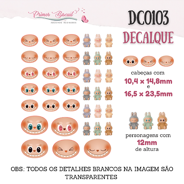 Decalque Labubu - DC0103